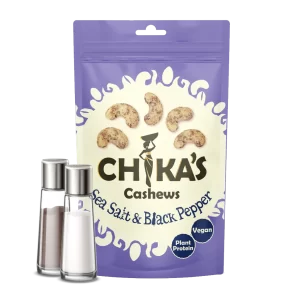 Chikas Salt & Pepper Cashews. Taste the joy