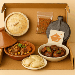 Traditional Home Kitchen Box with classic international snacks and treats