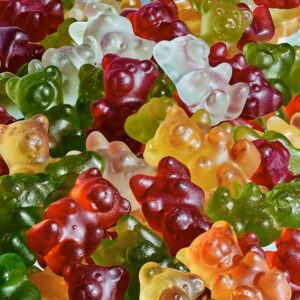 Colorful fruit gummies