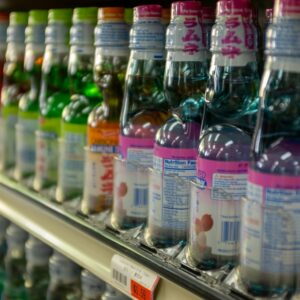 Japanese soda bottles